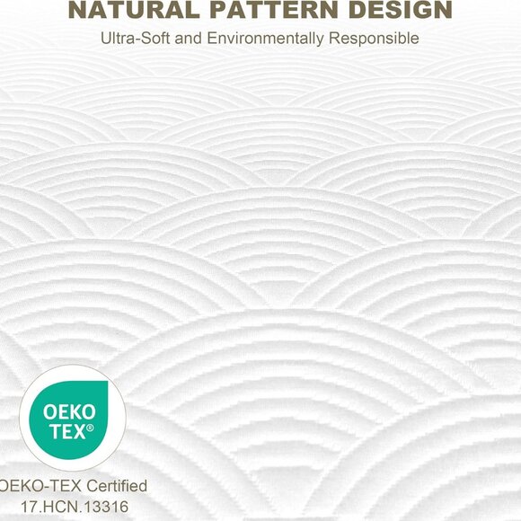 Zenzy 3" Twin XL Bamboo Mattress Topper Cover, Oeko-TEX Certified - Picture 4 of 7